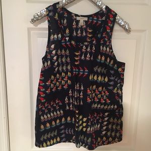 J. Crew Ratti Regatta Sleeveless Top